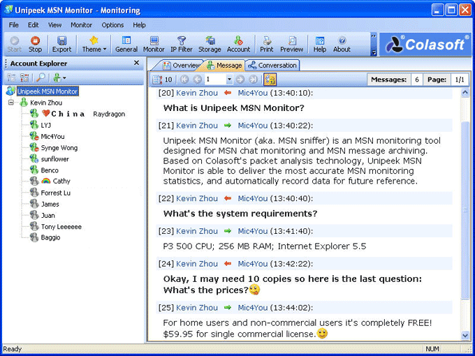 How to Monitor MSN Chat Screenshot 2